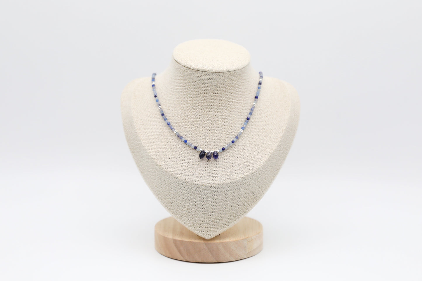 Blue Aventurine and Iolite Necklace