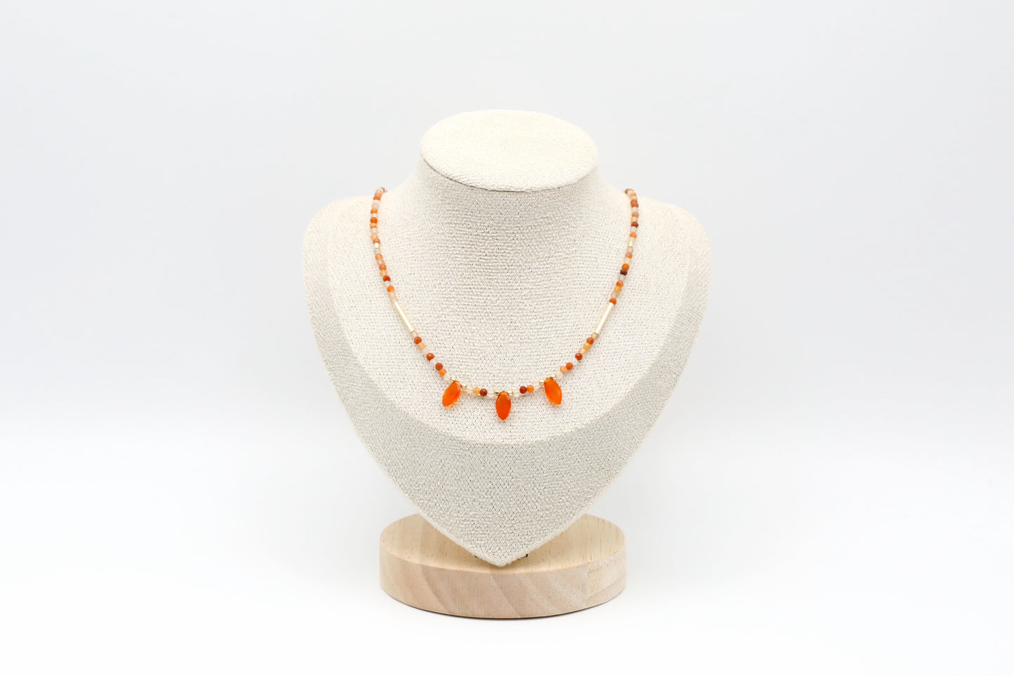 Carnelian and Gold Filled Necklace