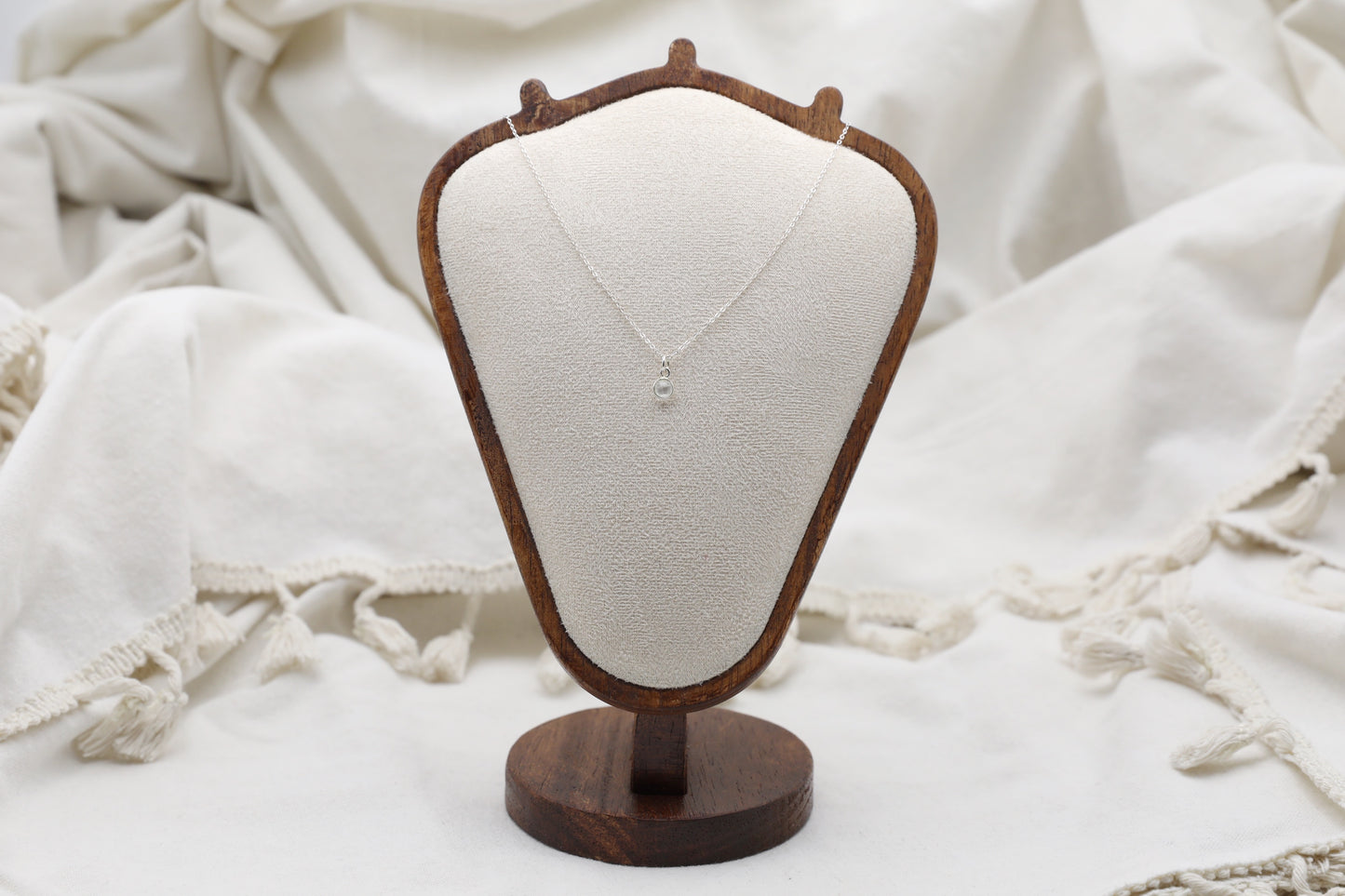Clear Quartz and Sterling Silver Delicate Necklace