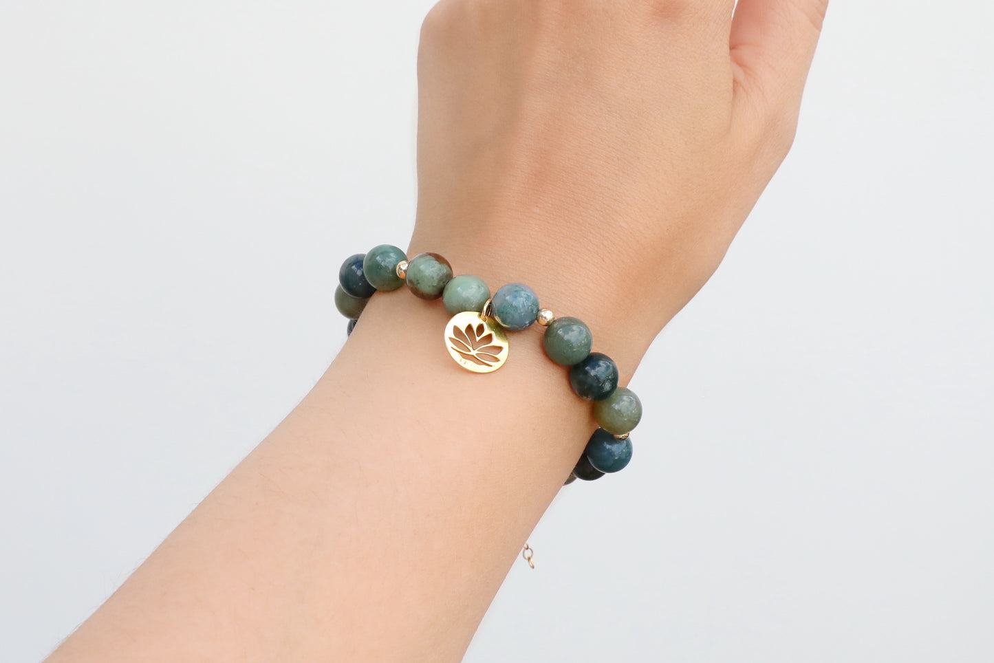 Indian Agate Bracelet in Gold Filled