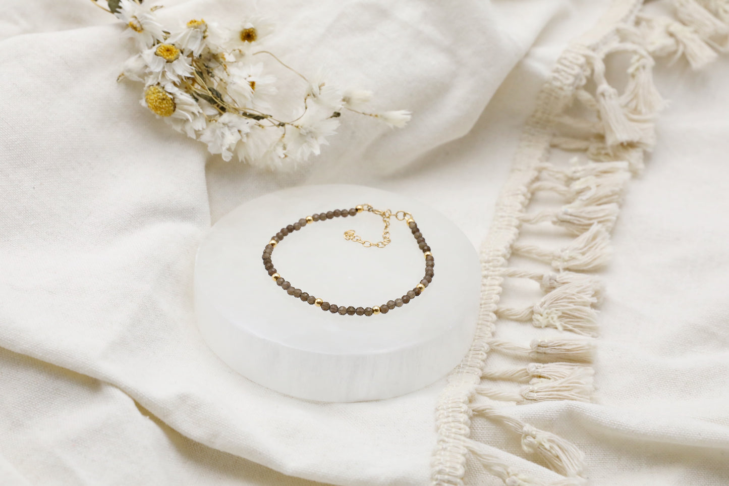 Dainty Smoky Quartz in Gold Filled