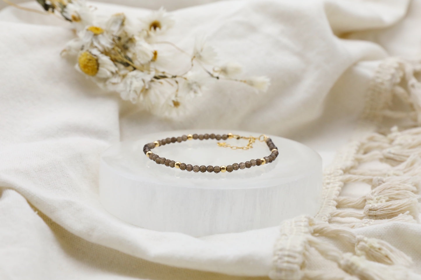 Dainty Smoky Quartz in Gold Filled