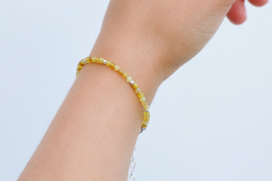 Yellow Opal Bracelet in Sterling Silver