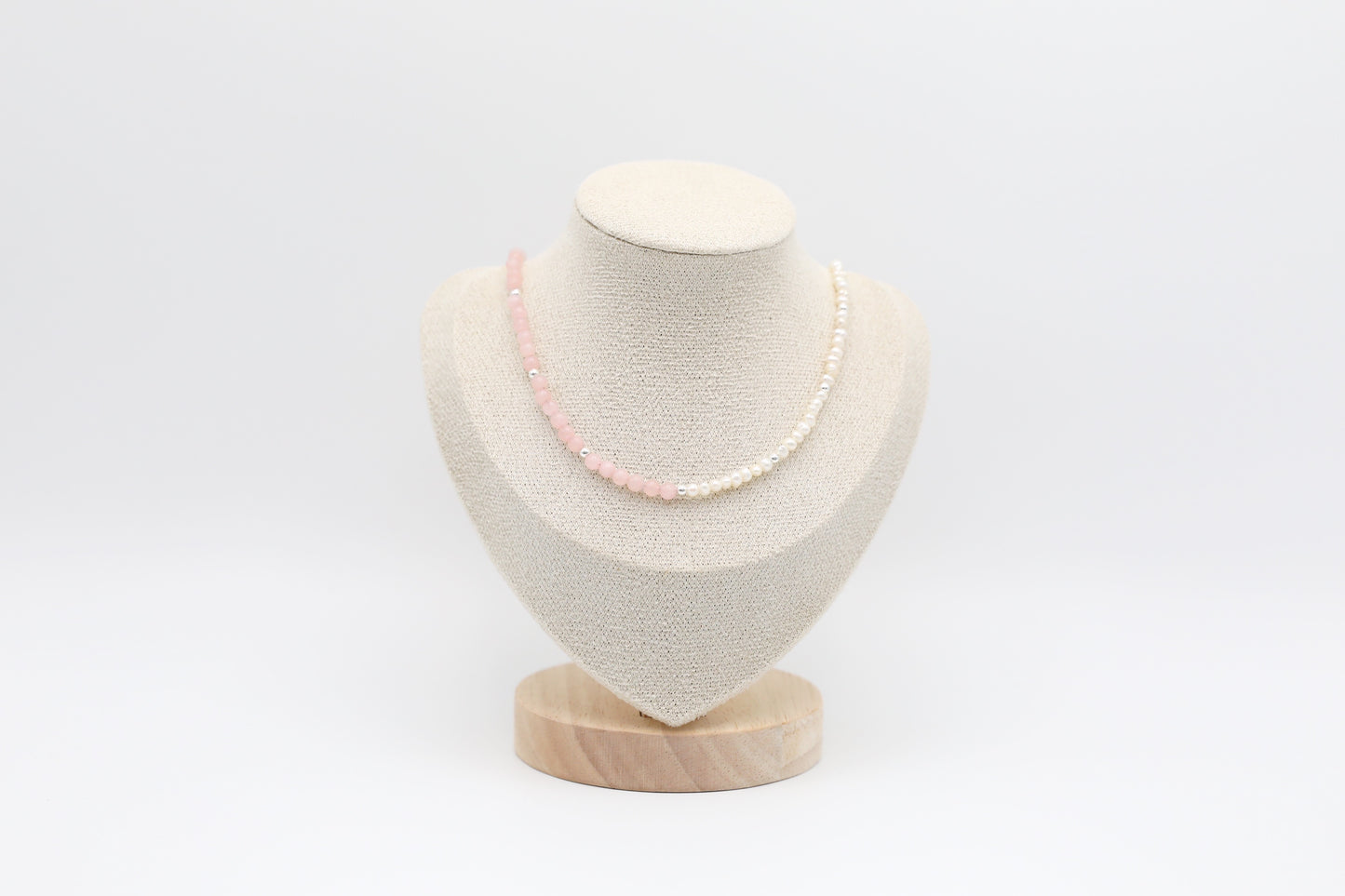Rose Quartz and Freshwater Pearls Necklace