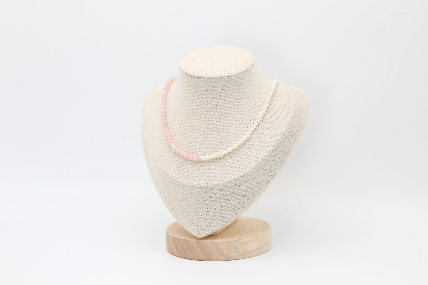 Rose Quartz and Freshwater Pearls Necklace