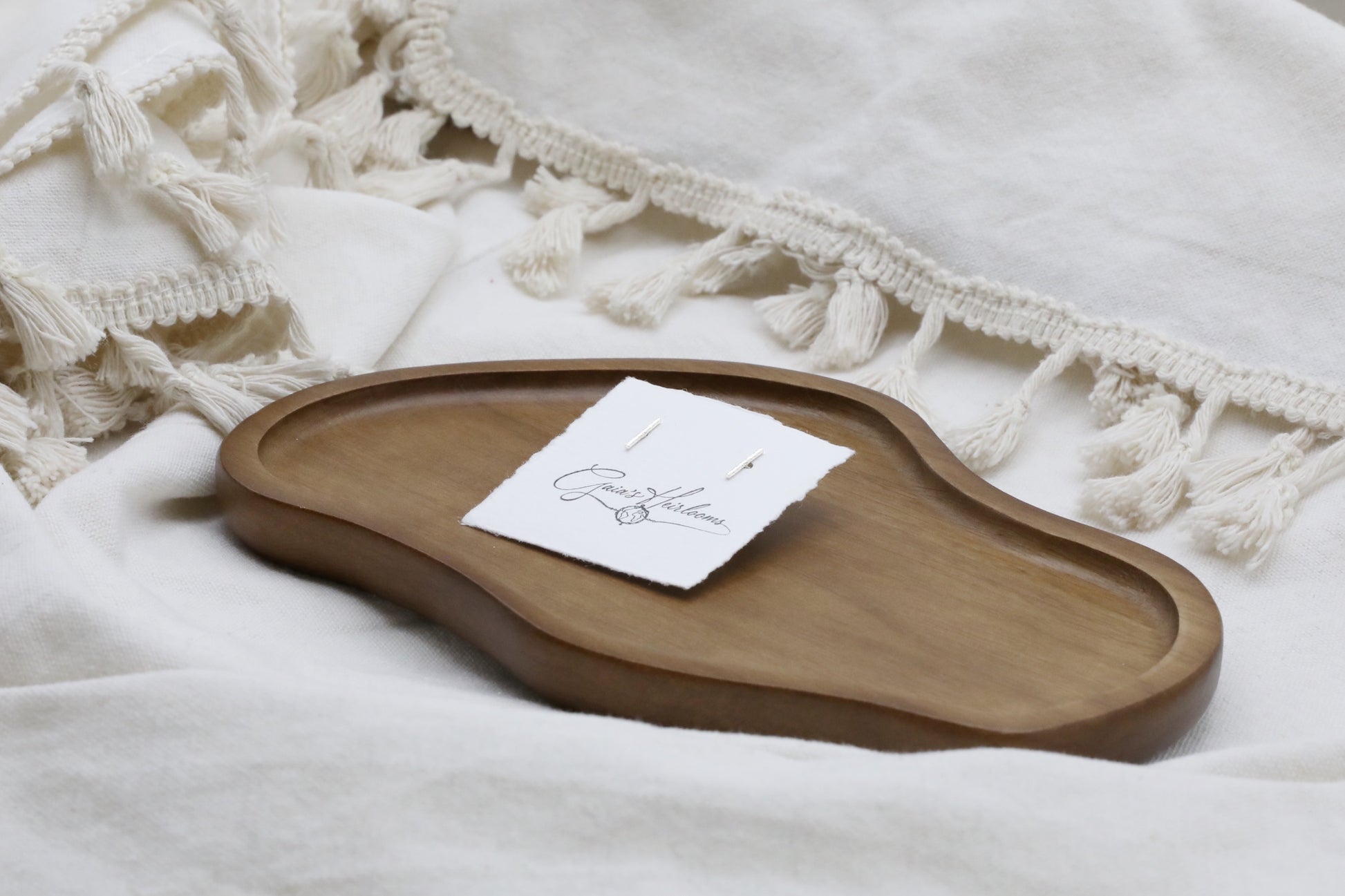 The Bark Stud earrings by Gaia's Heirlooms, made of 925 Sterling Silver.