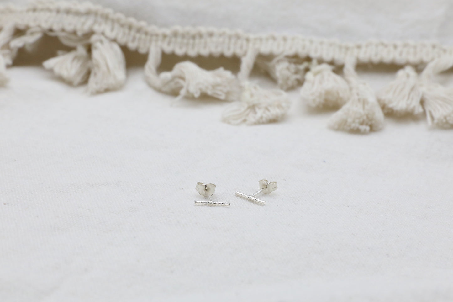 The Bark Stud earrings by Gaia's Heirlooms, made of 925 Sterling Silver.