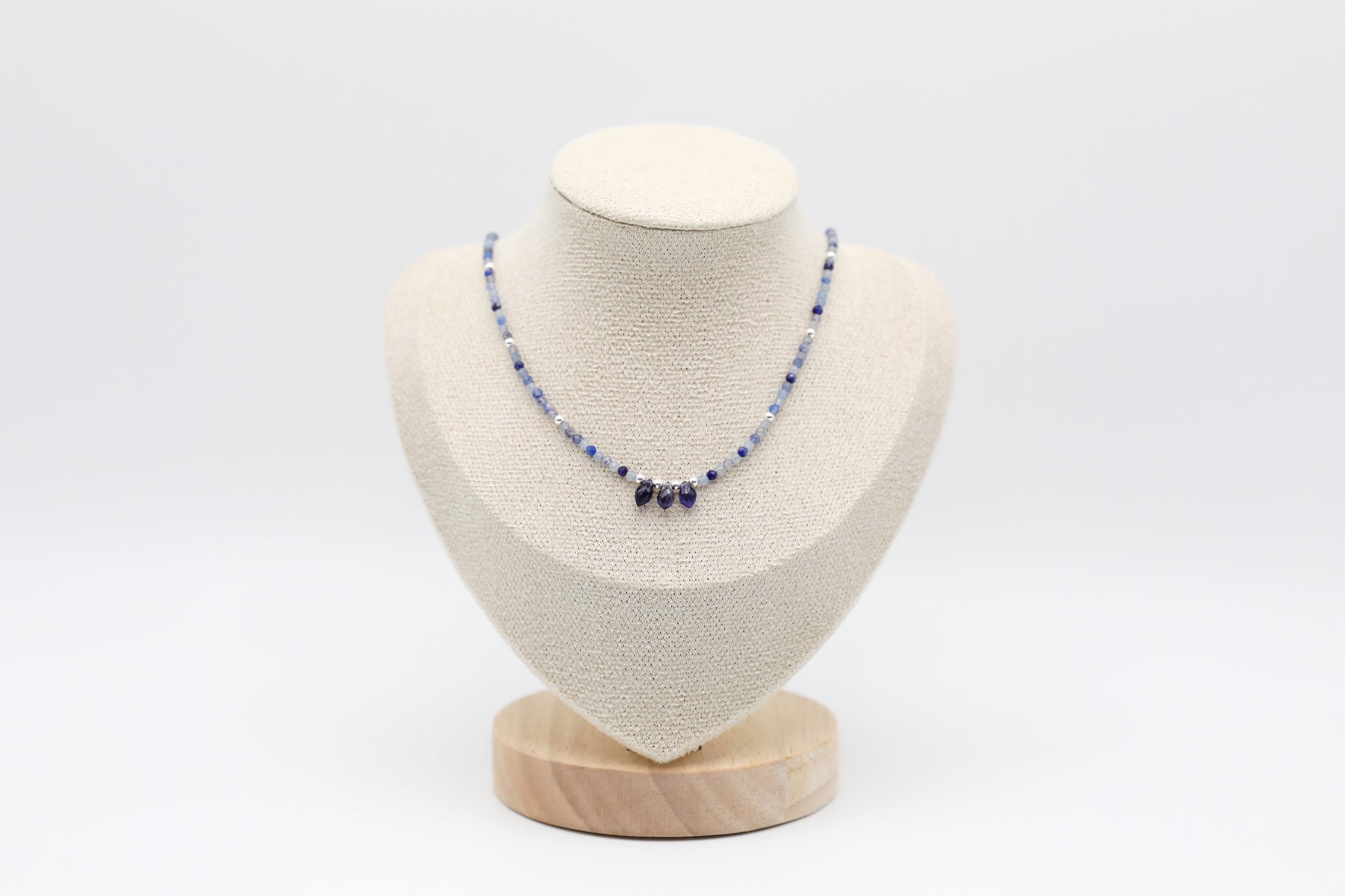Blue Aventurine and Iolite Necklace
