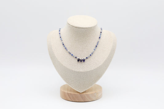 Blue Aventurine and Iolite Necklace
