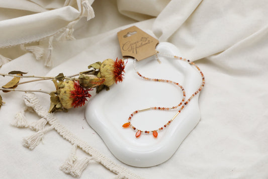 Carnelian and Gold Filled Necklace