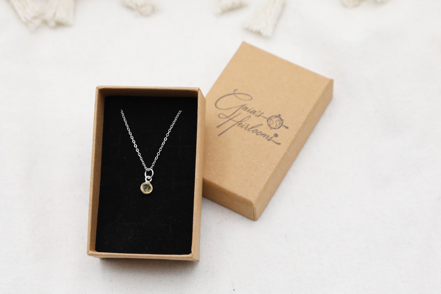 Citrine and Sterling Silver Delicate Necklace