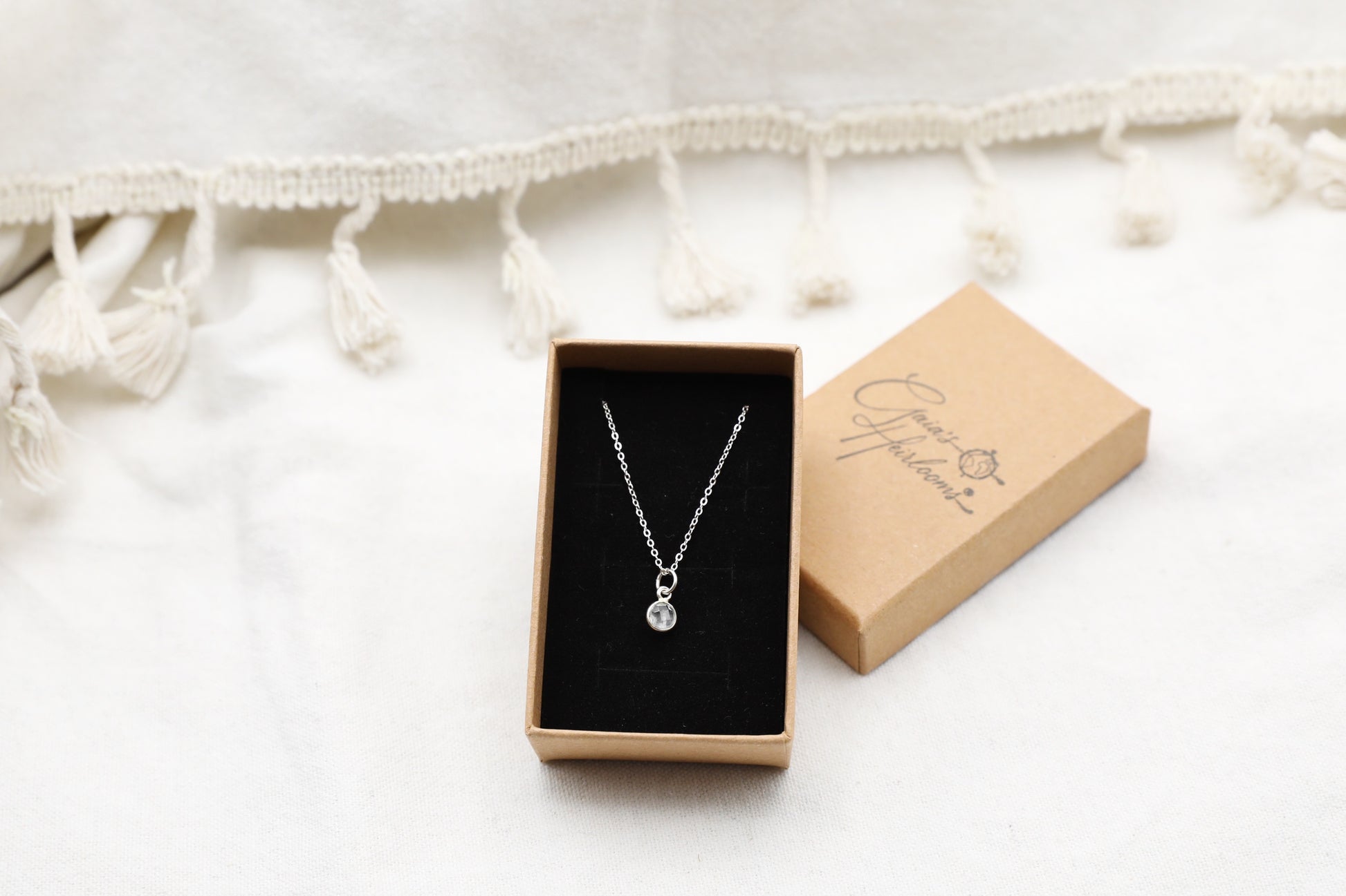 Clear Quartz and Sterling Silver Delicate Necklace