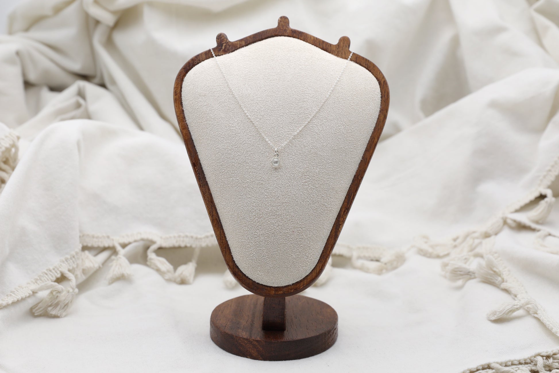 Clear Quartz and Sterling Silver Delicate Necklace