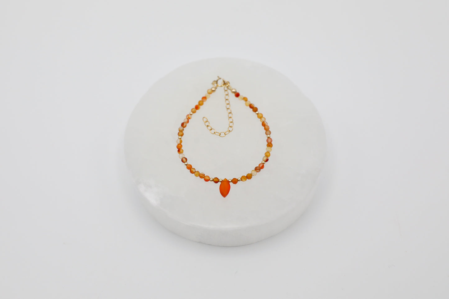 Carnelian Bracelet in Gold Filled
