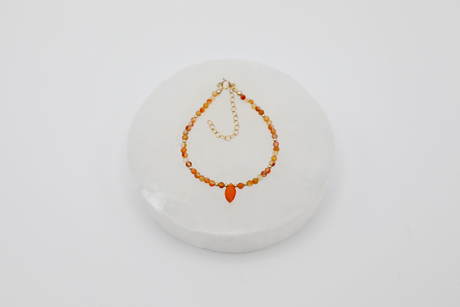 Carnelian Bracelet in Gold Filled