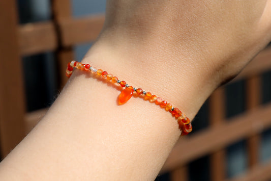 Carnelian Bracelet in Gold Filled