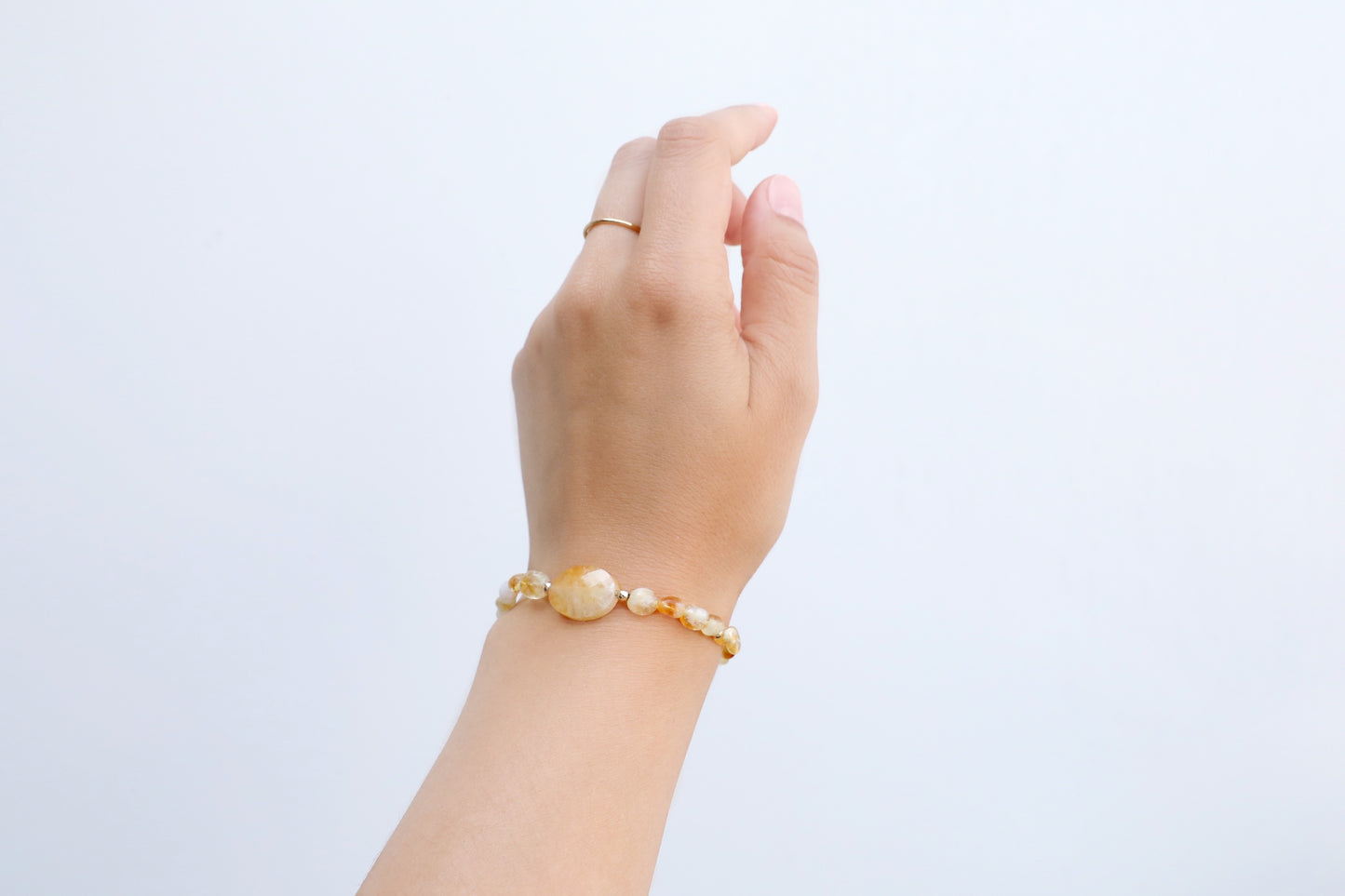 Citrine and Yellow Jasper Bracelet in Gold Filled