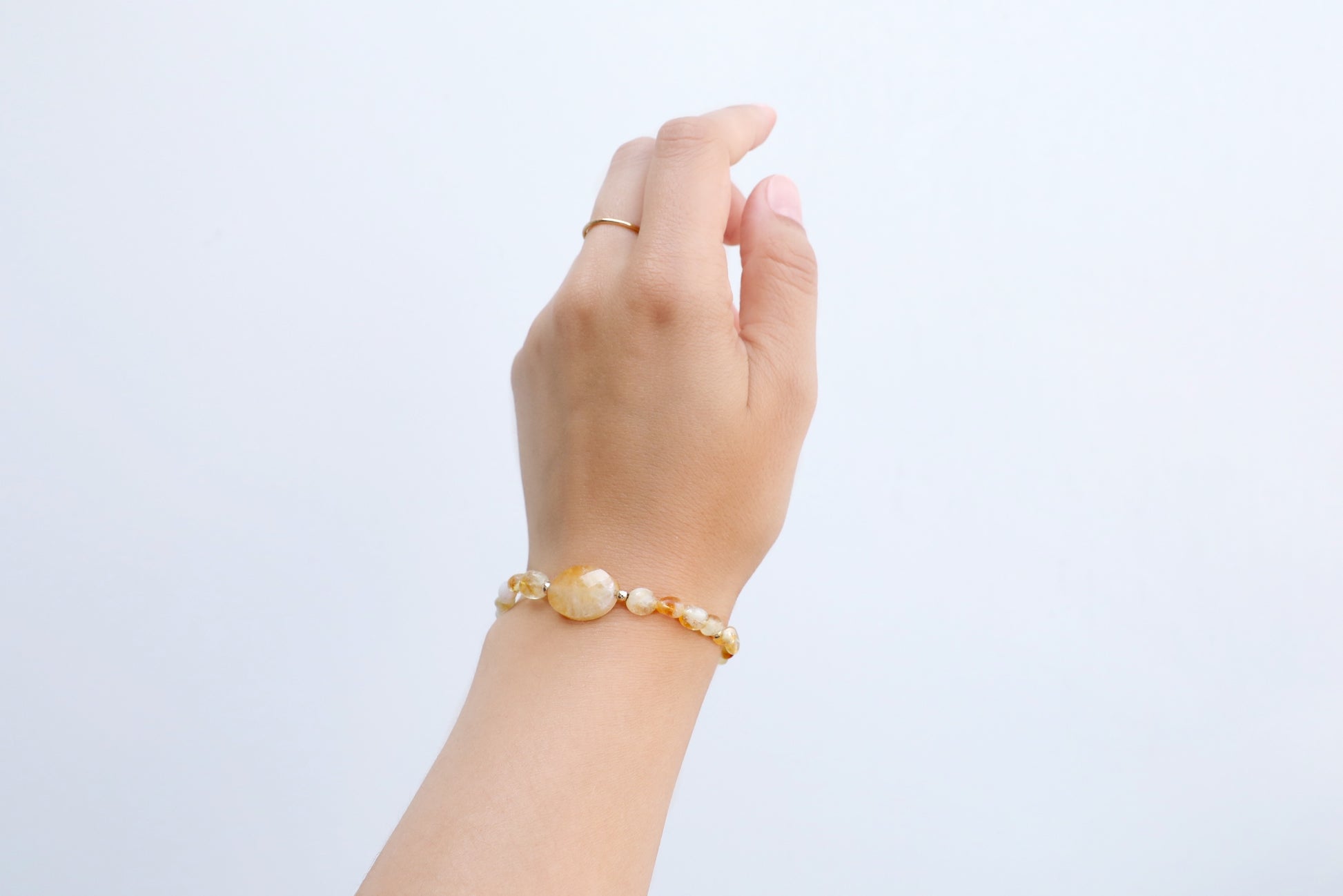 Citrine and Yellow Jasper Bracelet in Gold Filled