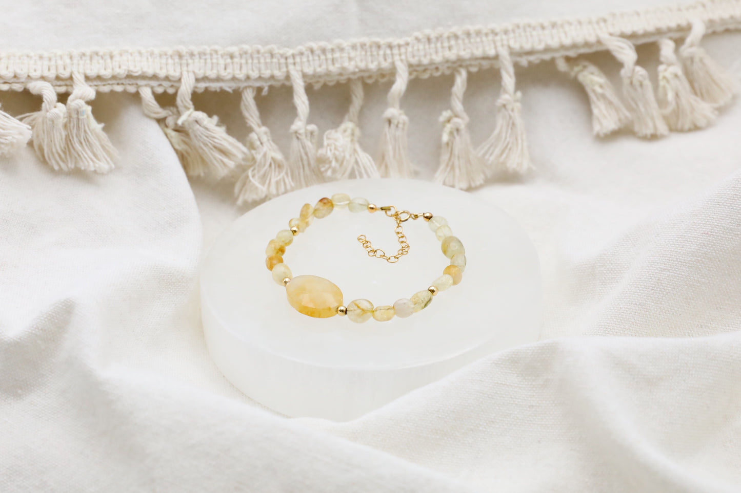 Citrine and Yellow Jasper Bracelet in Gold Filled