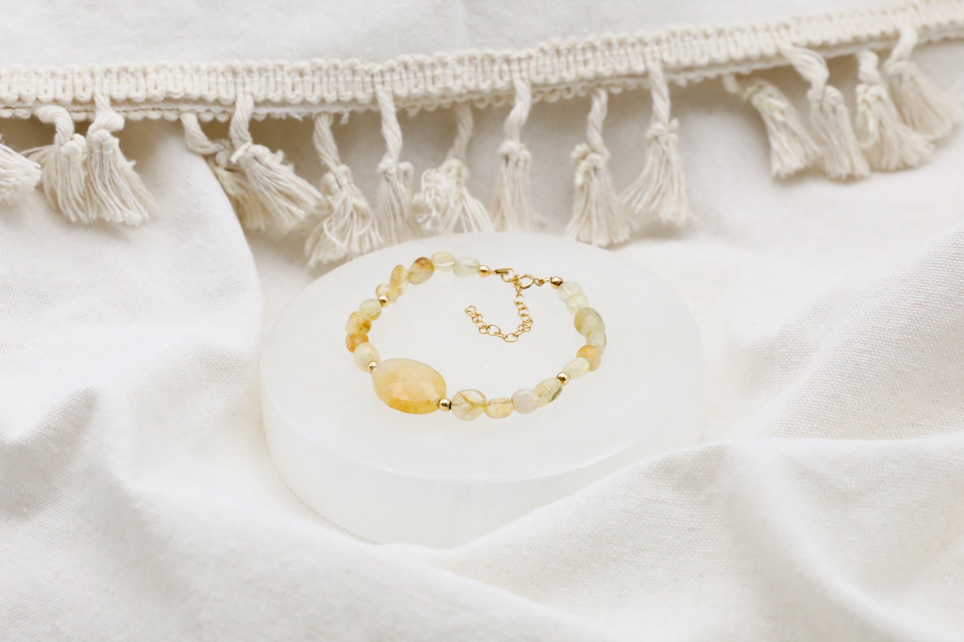 Citrine and Yellow Jasper Bracelet in Gold Filled