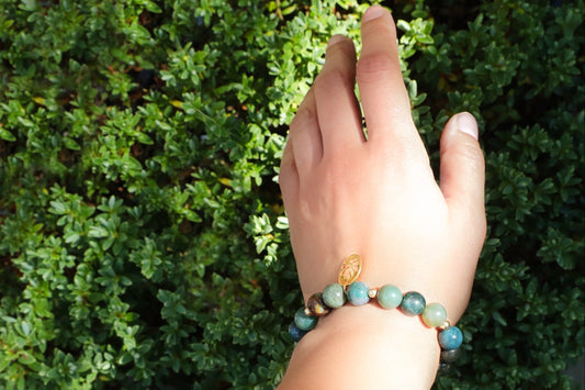 Indian Agate Bracelet in Gold Filled