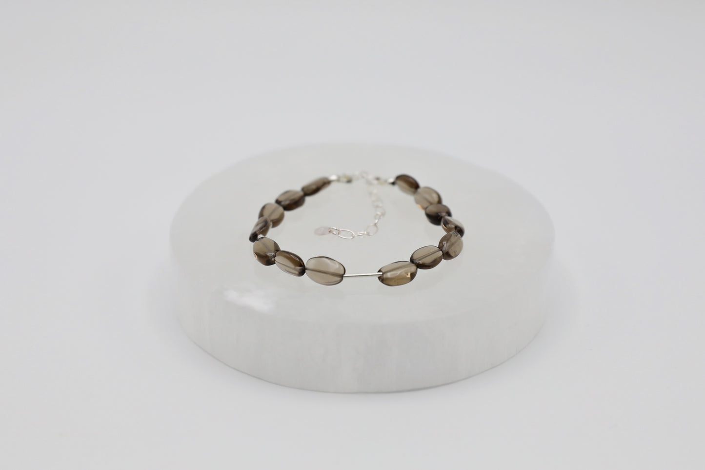 Smoky Quartz bracelet with Sterling Silver details.