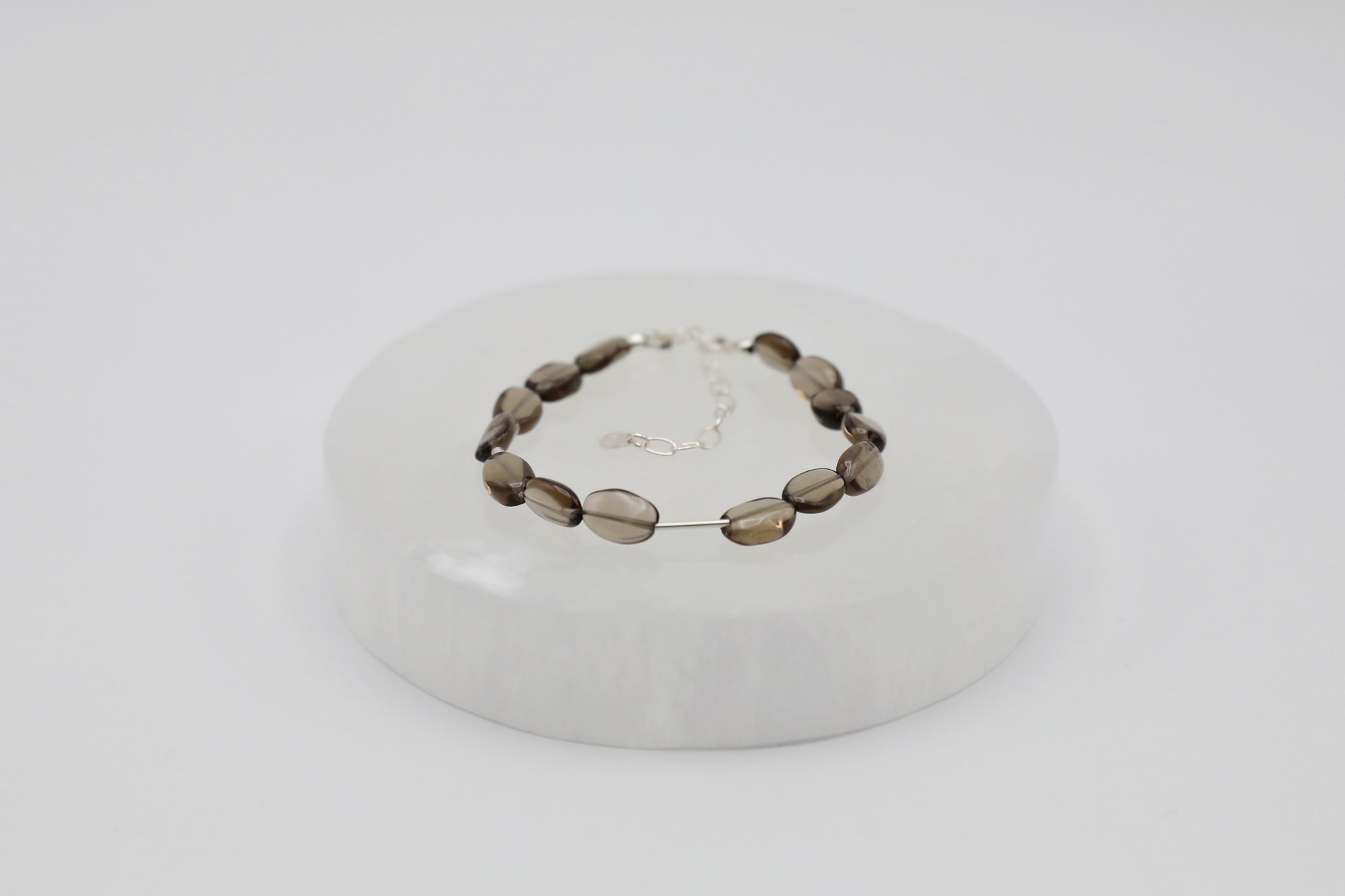 Smoky Quartz bracelet with Sterling Silver details.