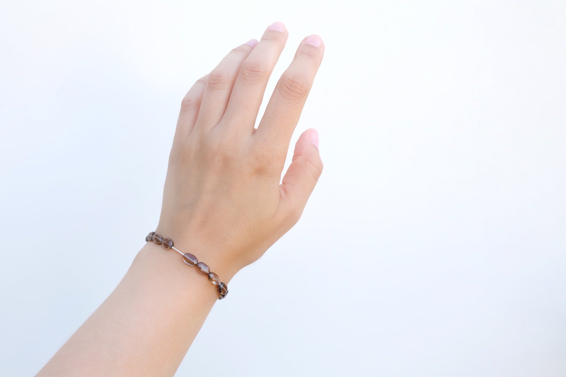 Smoky Quartz bracelet with Sterling Silver details.