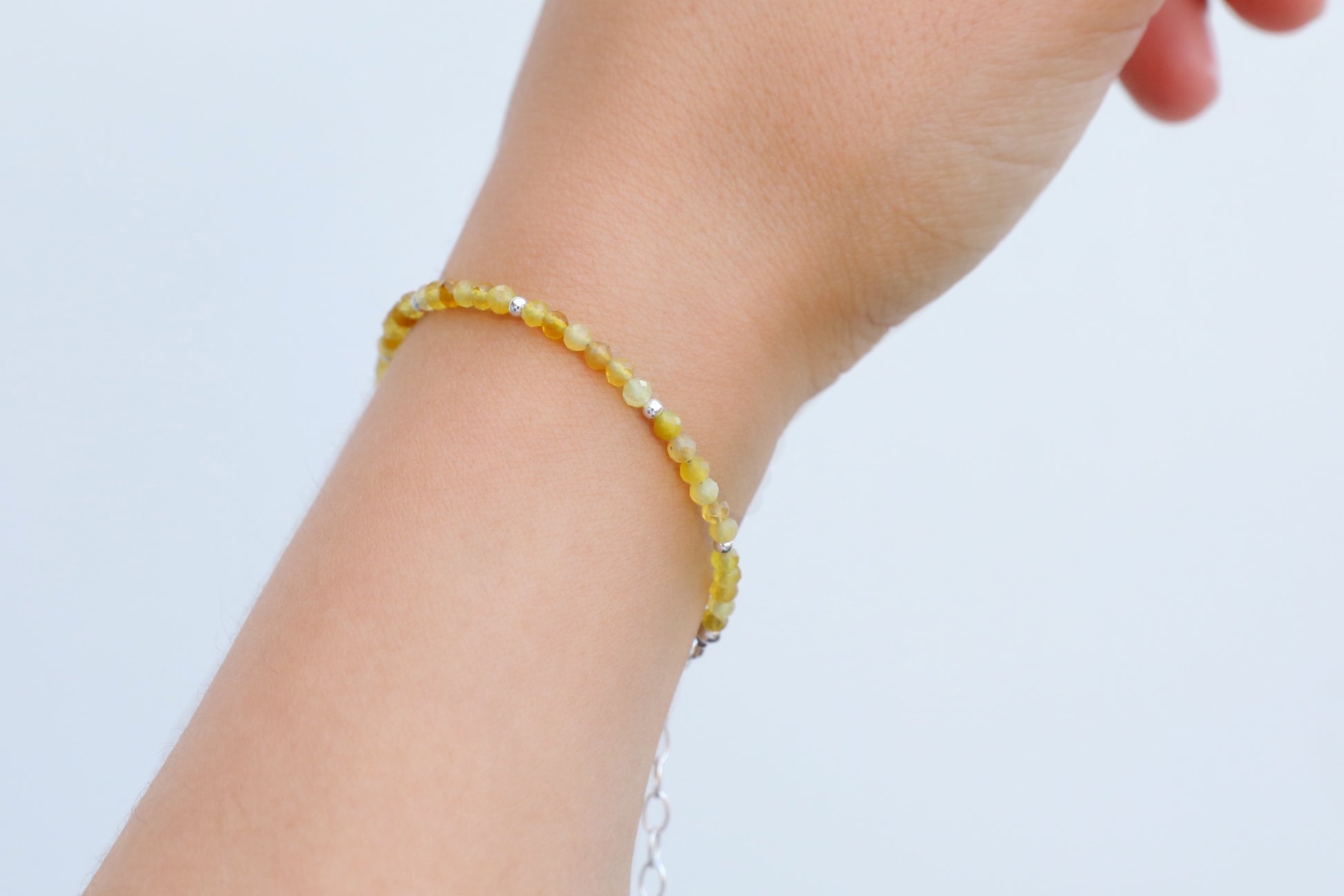 Yellow Opal Bracelet in Sterling Silver