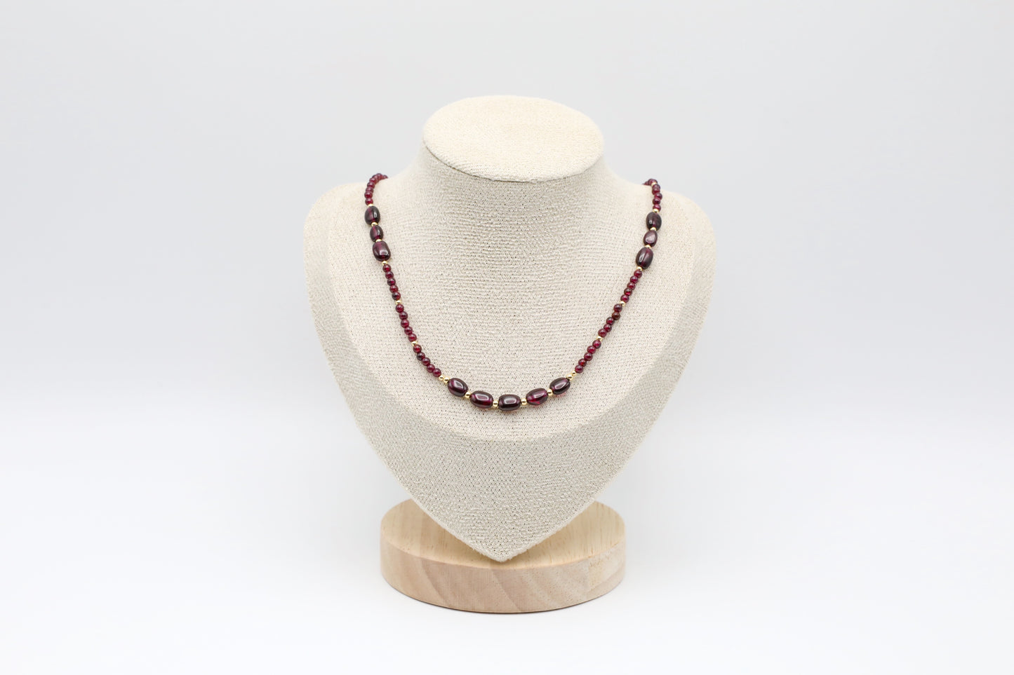 Garnet and Gold Filled Necklace
