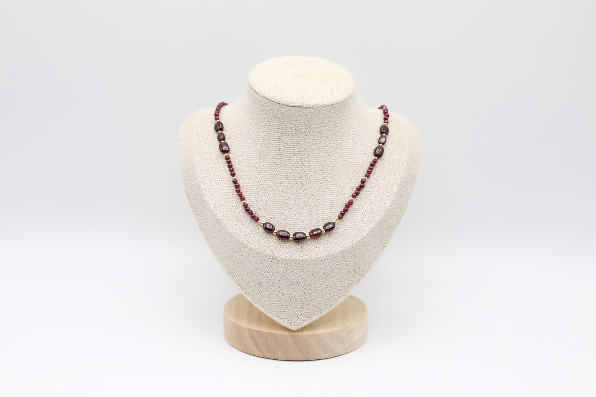 Garnet and Gold Filled Necklace