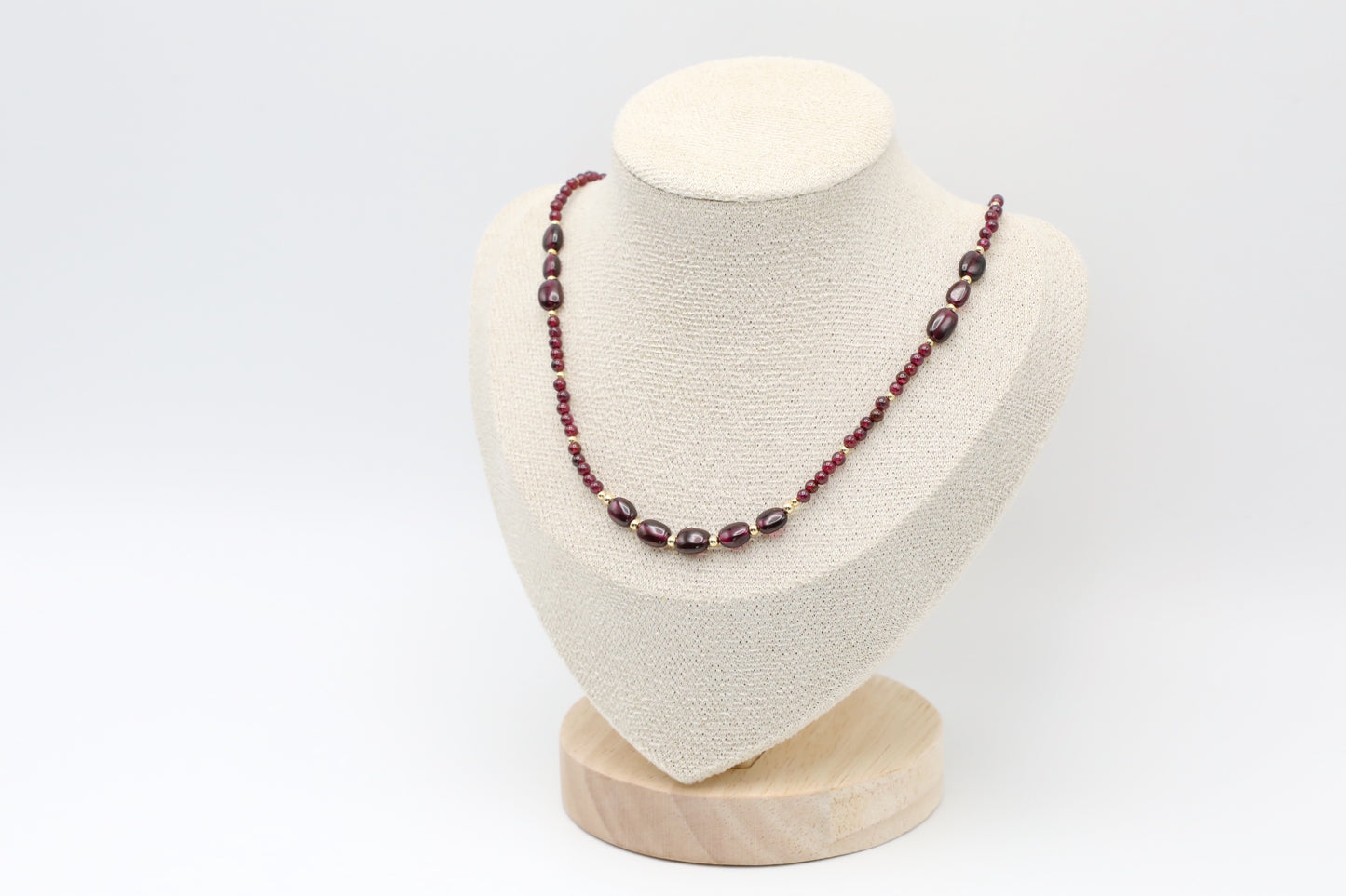 Garnet and Gold Filled Necklace