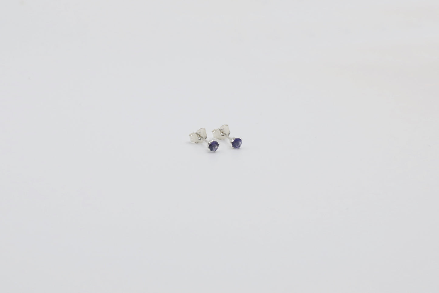 Iolite Sterling Silver Studs 3mm