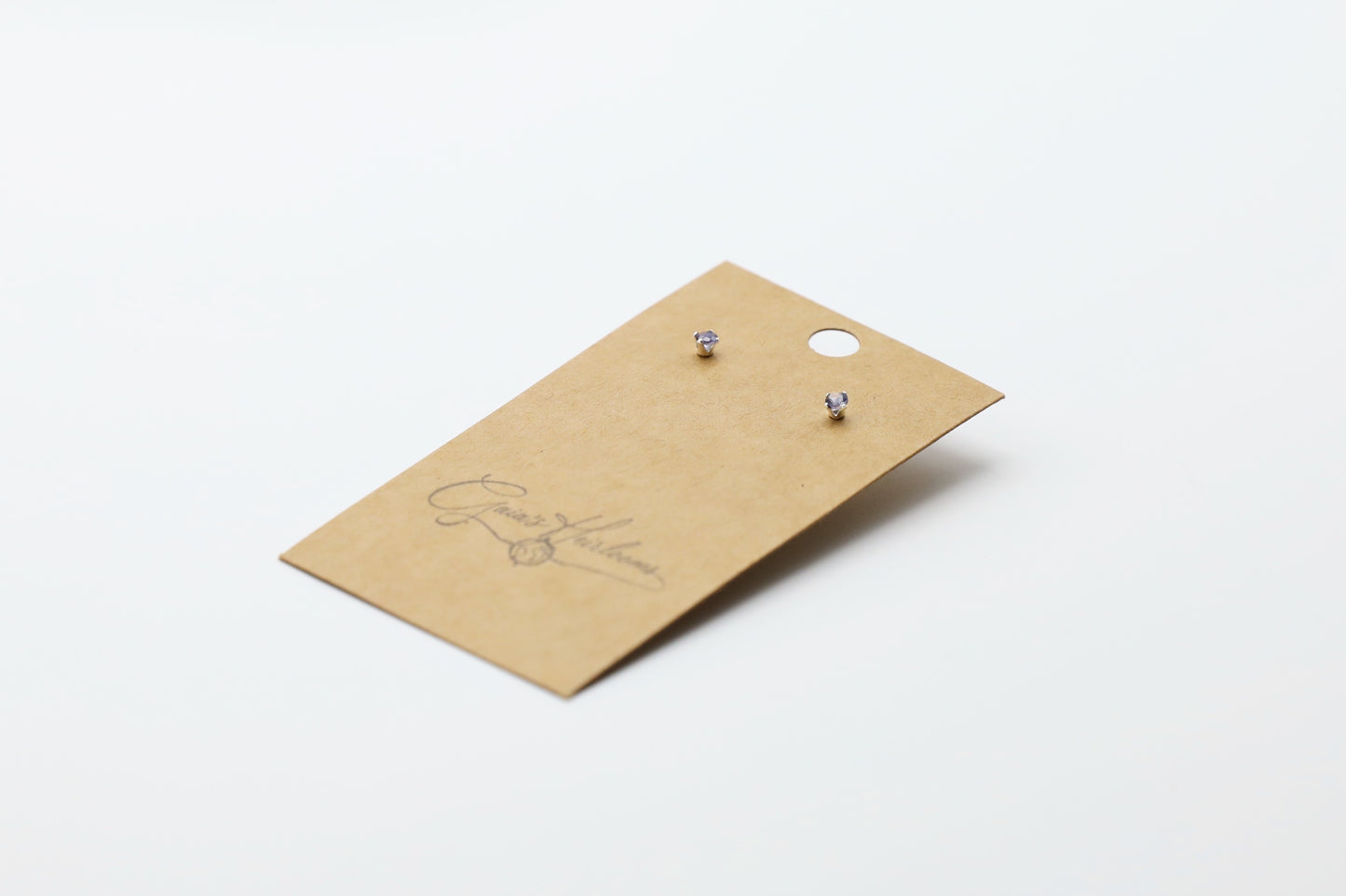 Iolite Sterling Silver Studs 3mm