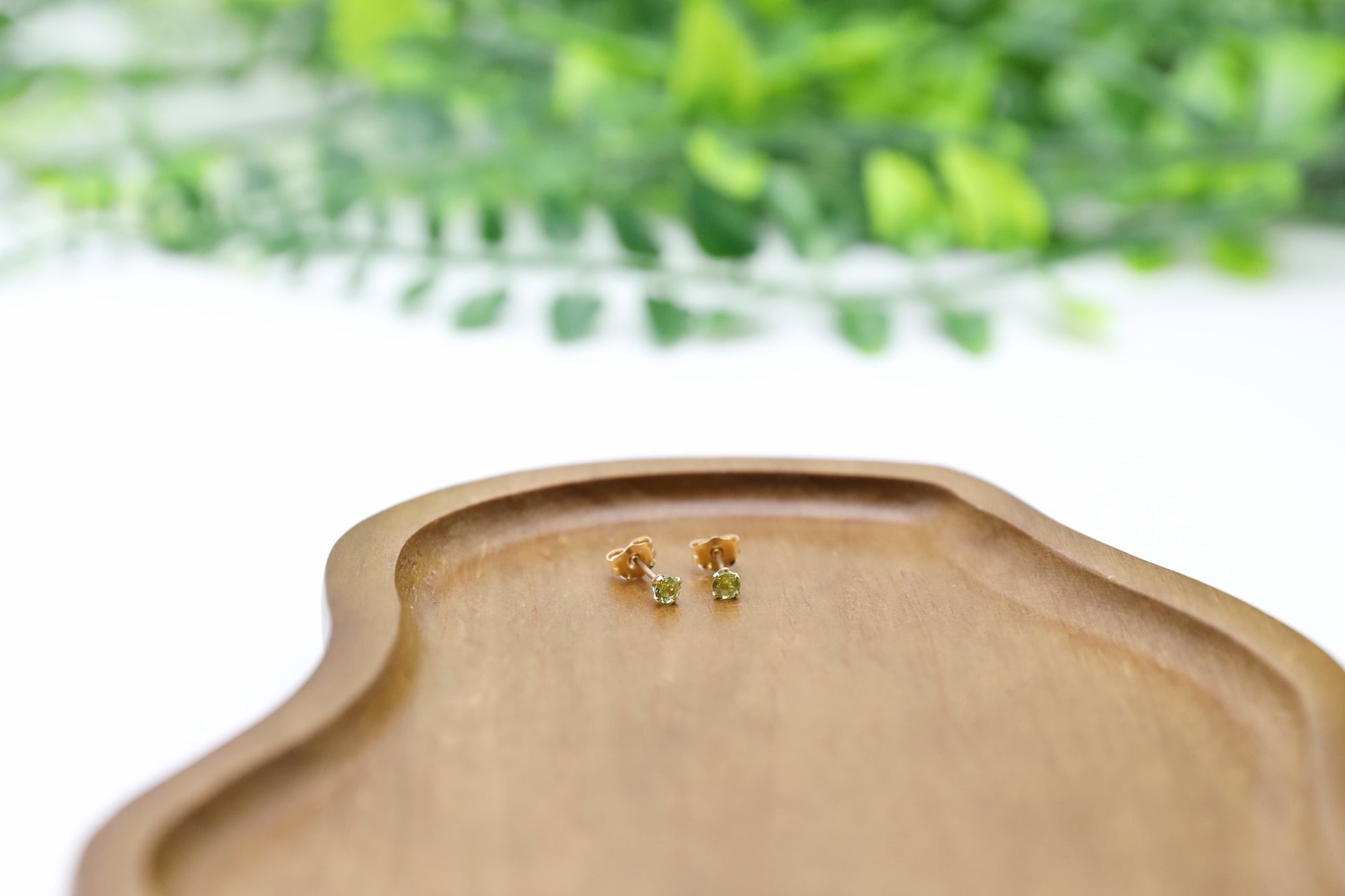 Gold Filled Peridot Studs 3mm
