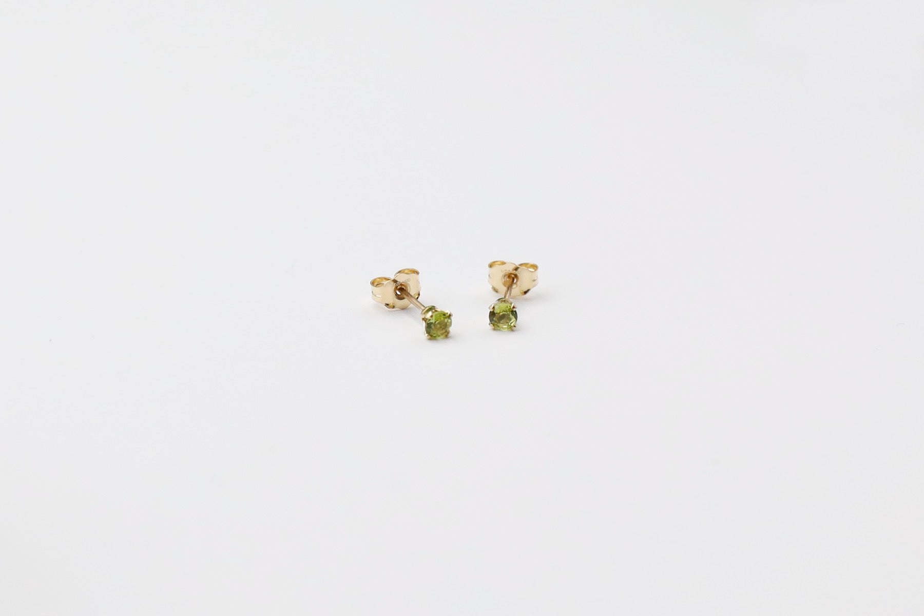 Gold Filled Peridot Studs 3mm