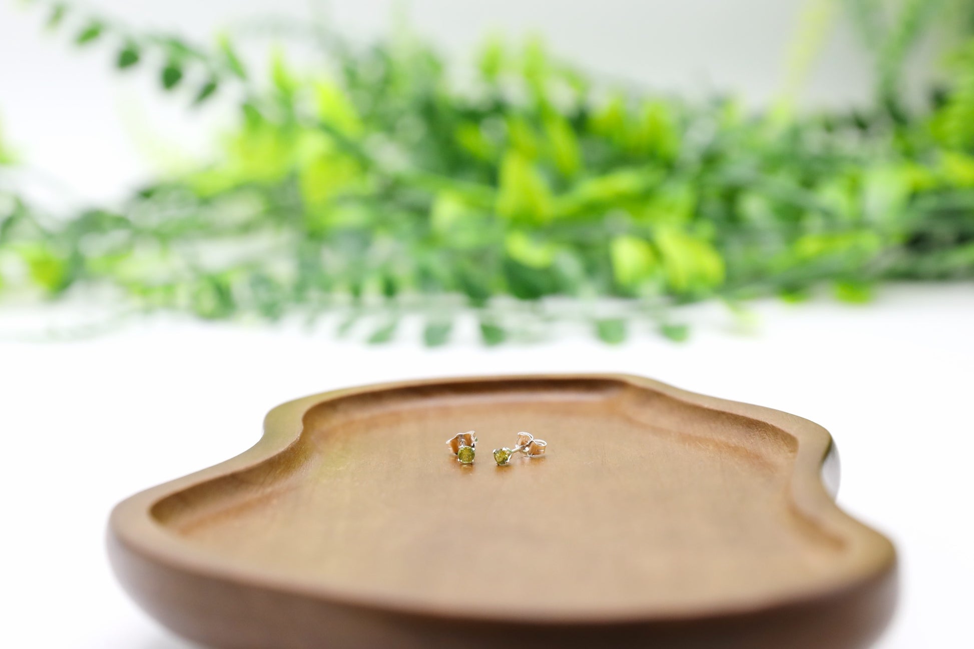 Sterling Silver Peridot Studs 3mm