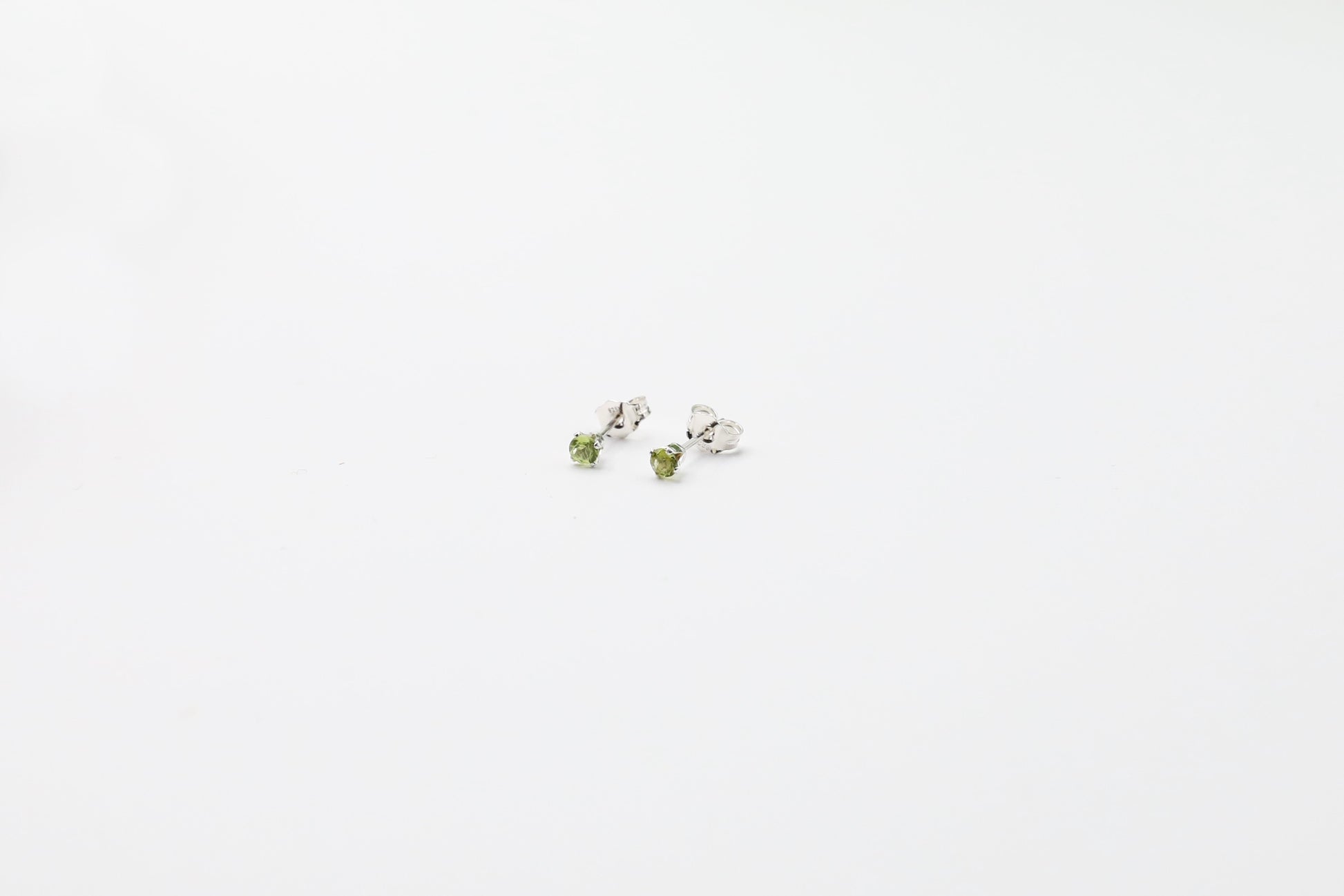 Sterling Silver Peridot Studs 3mm