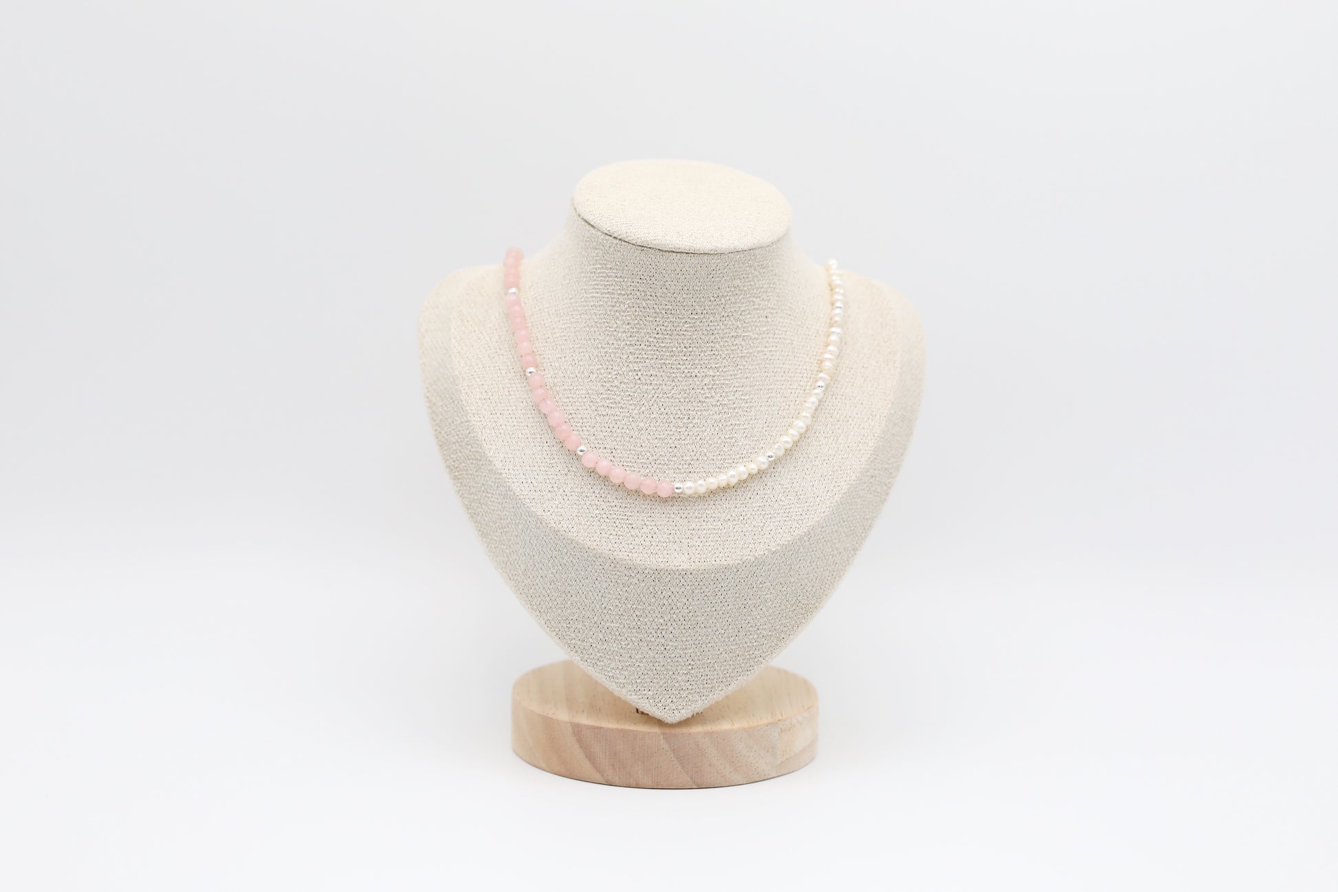 Rose Quartz and Freshwater Pearls Necklace
