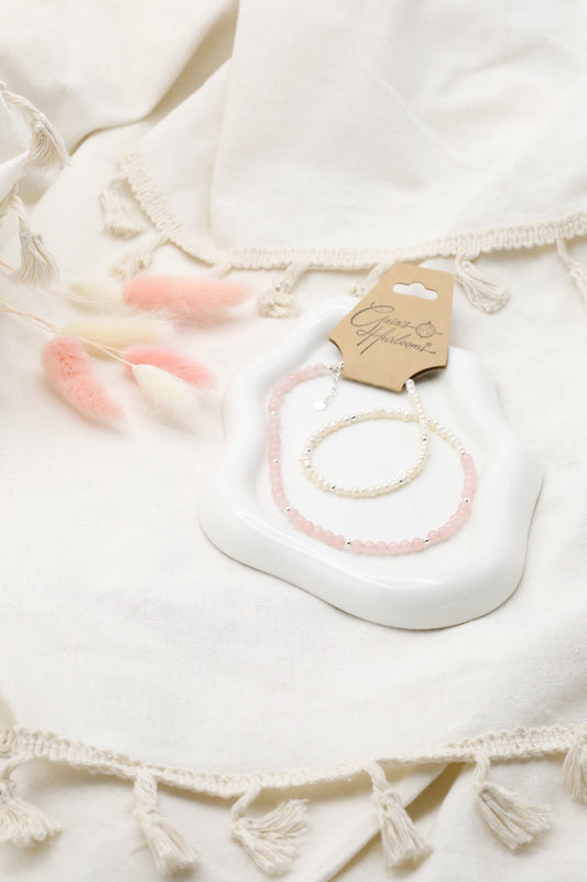 Rose Quartz and Freshwater Pearls Necklace