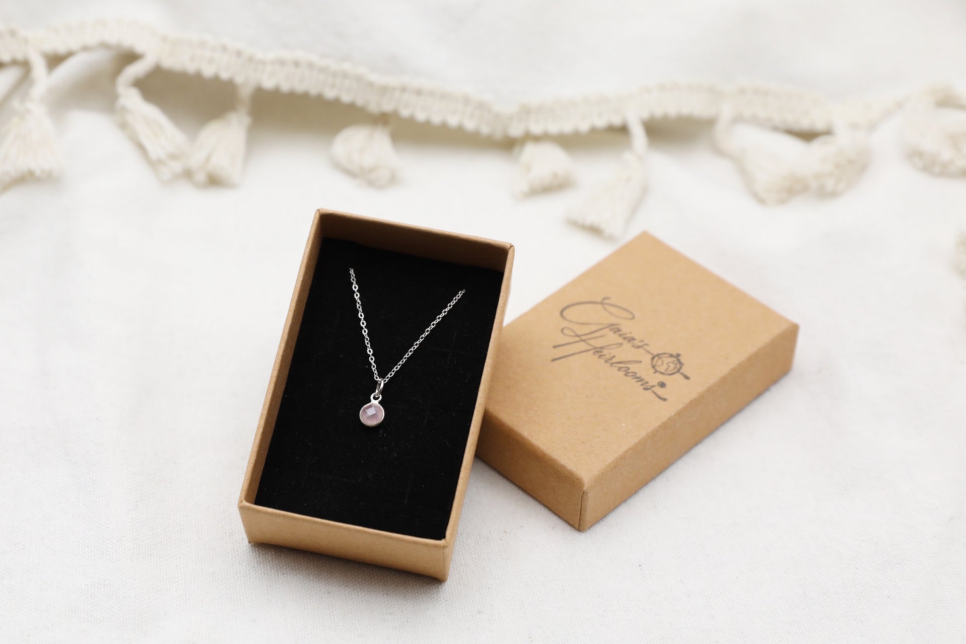 Rose Quartz and Sterling Silver Delicate Necklace
