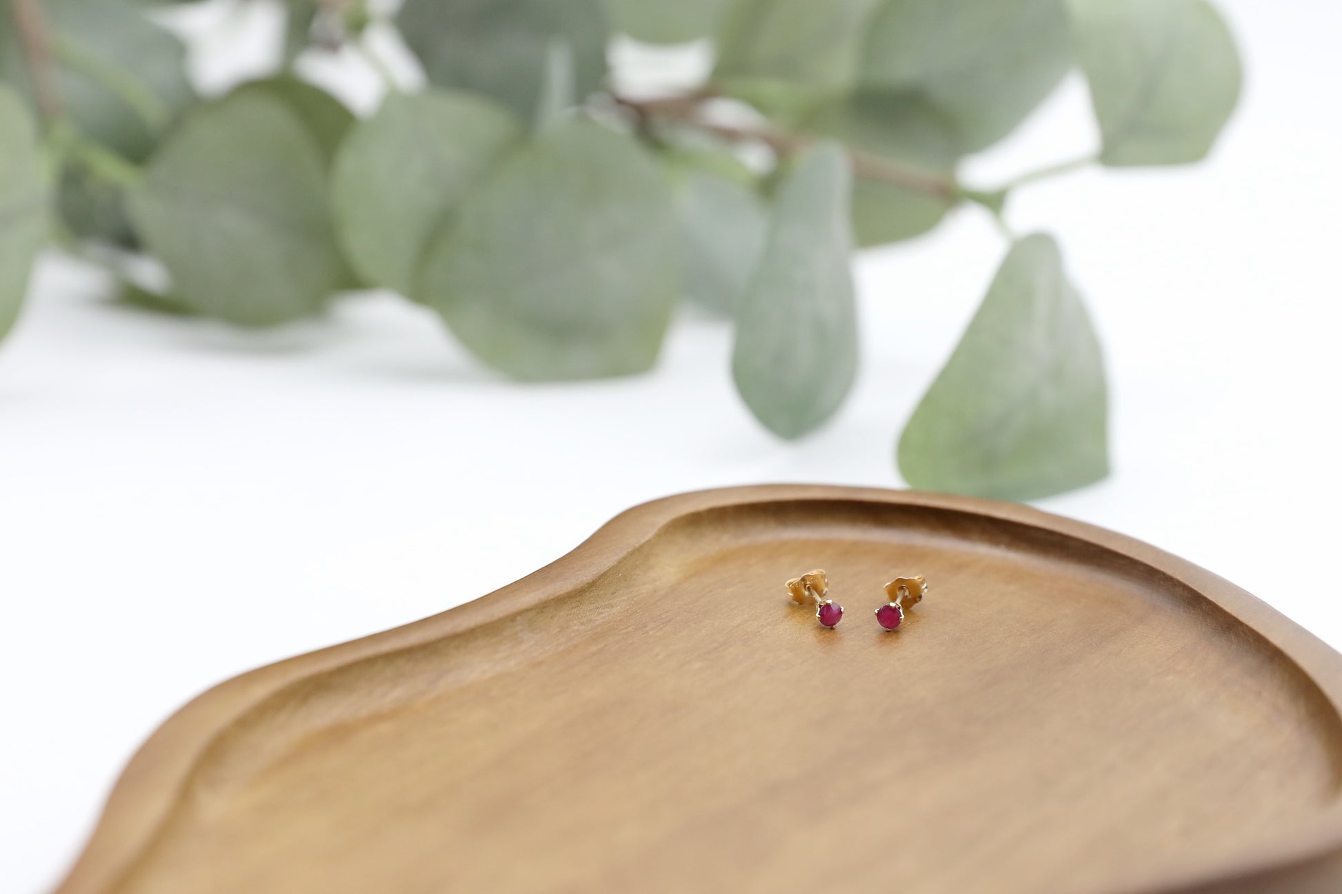 Gold Filled 3mm Ruby Studs