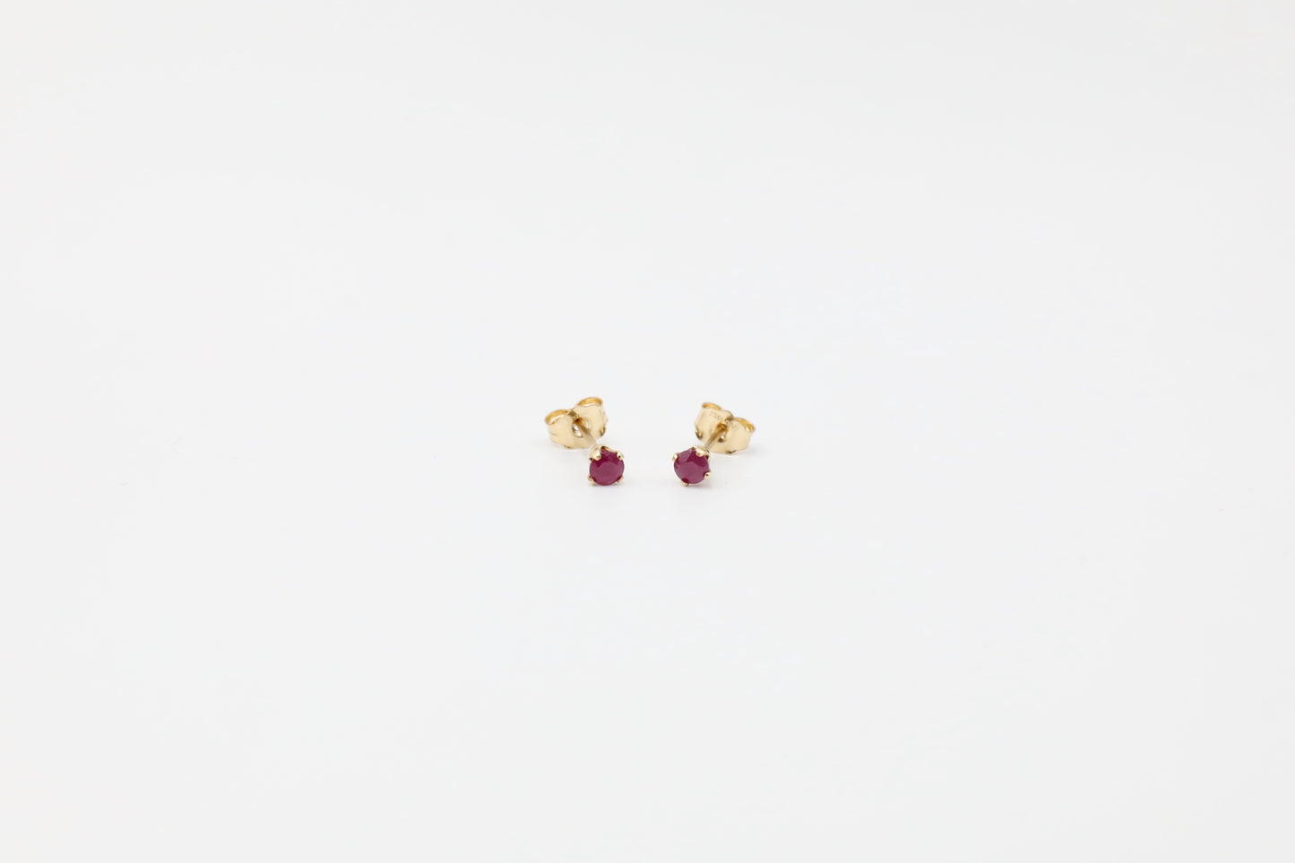 Gold Filled 3mm Ruby Studs