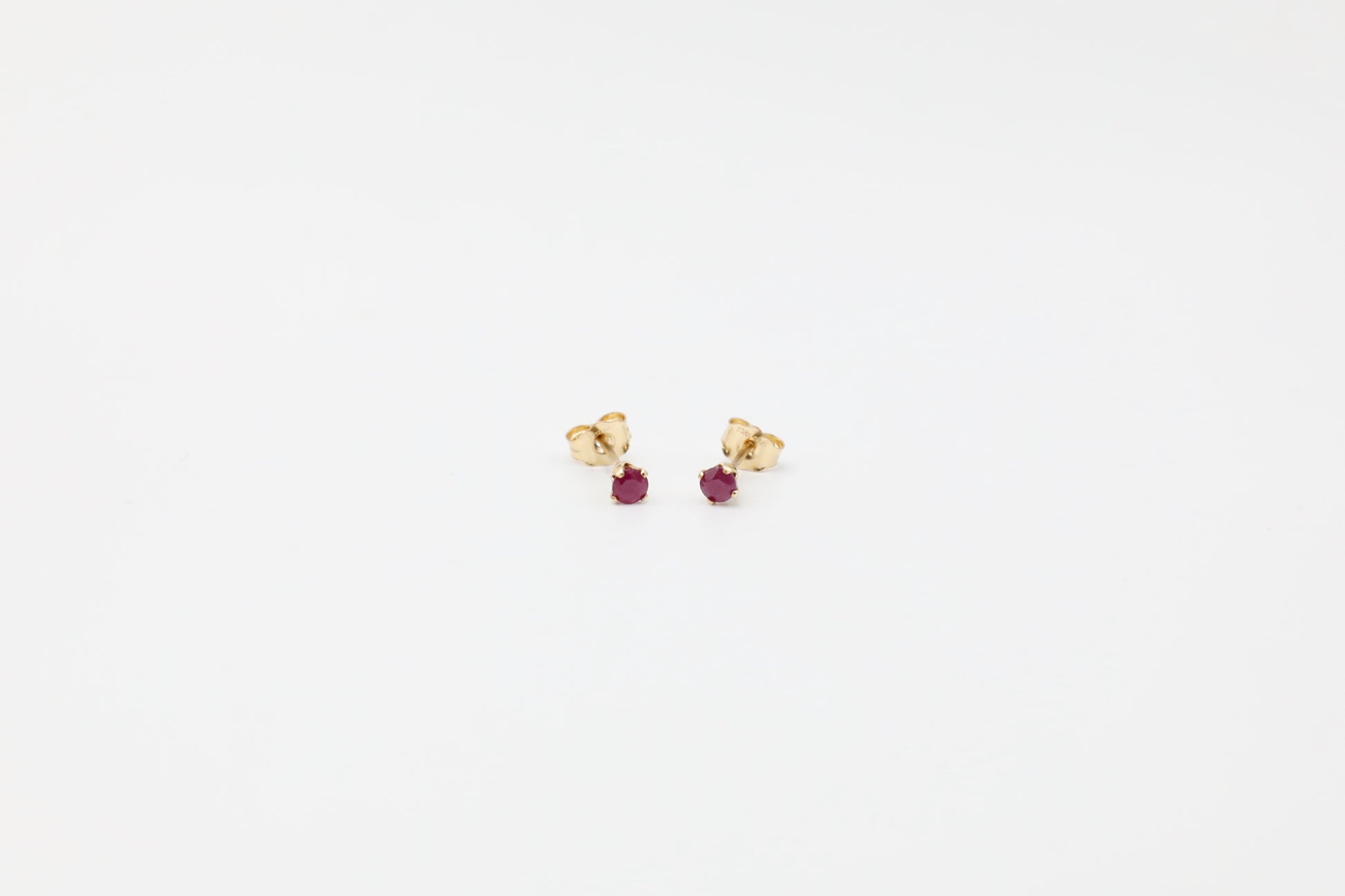 Gold Filled 3mm Ruby Studs