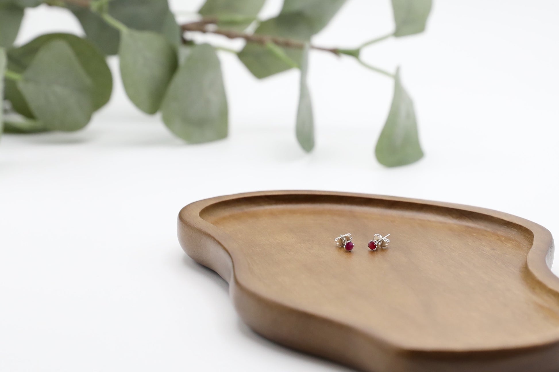 Sterling Silver 3mm Ruby Studs