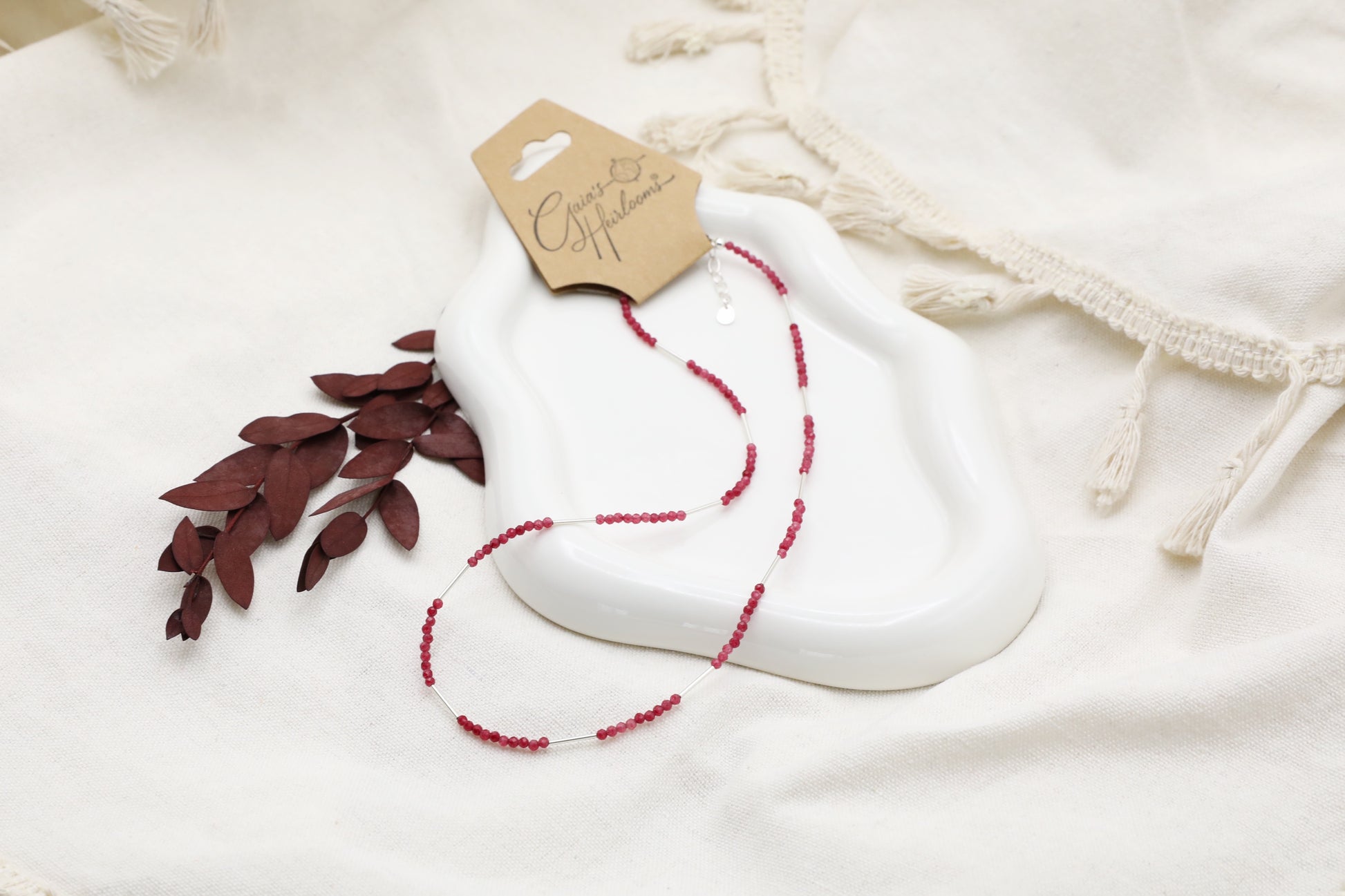 Ruby and Sterling Silver Necklace