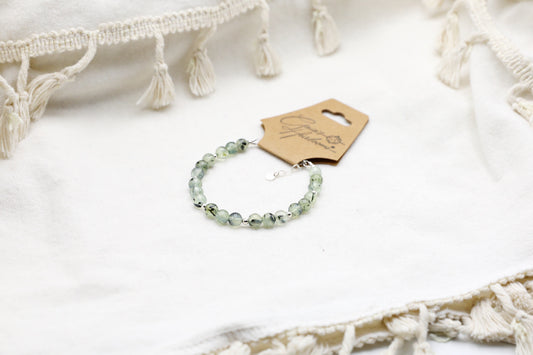 Prehnite Bracelet in Sterling Silver