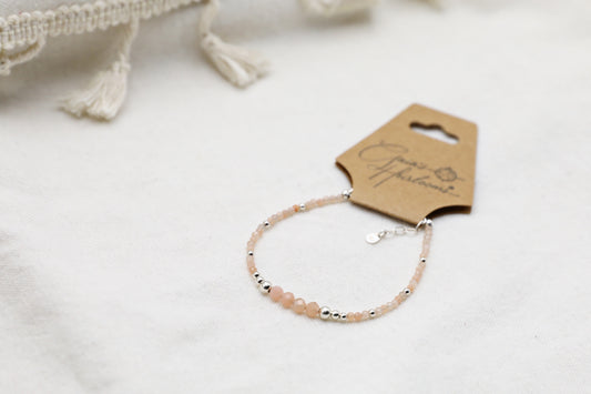 Sunstone Bracelet in Sterling Silver