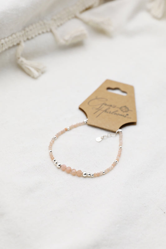 Sunstone Bracelet in Sterling Silver