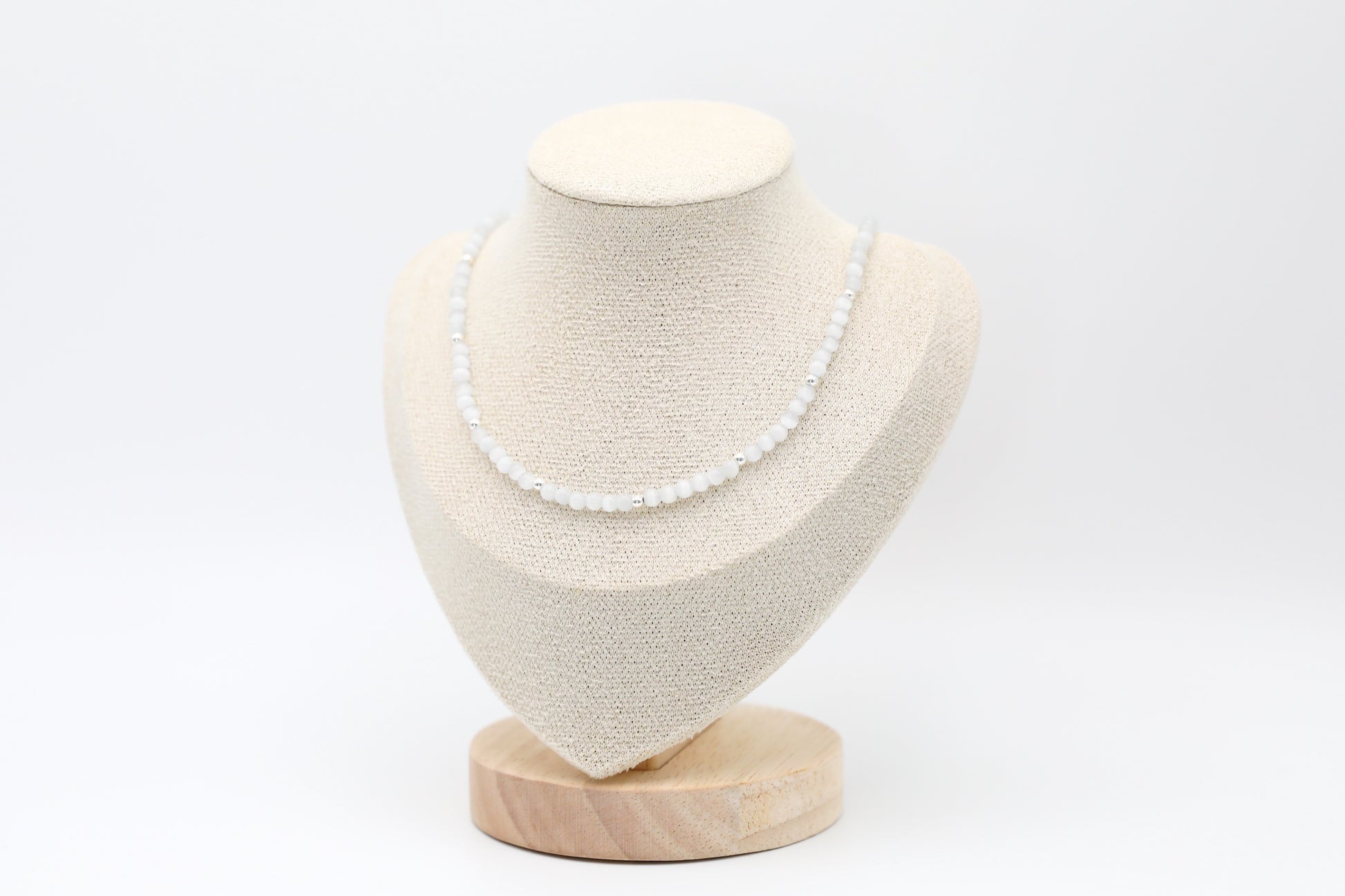 Selenite and Sterling Silver Necklace